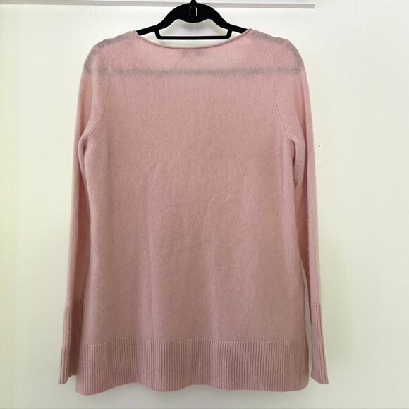 White+Warren 100% Cashmere Sweater Size Medium Muted Pink Crewneck Pullover Knit - Picture 6 of 8